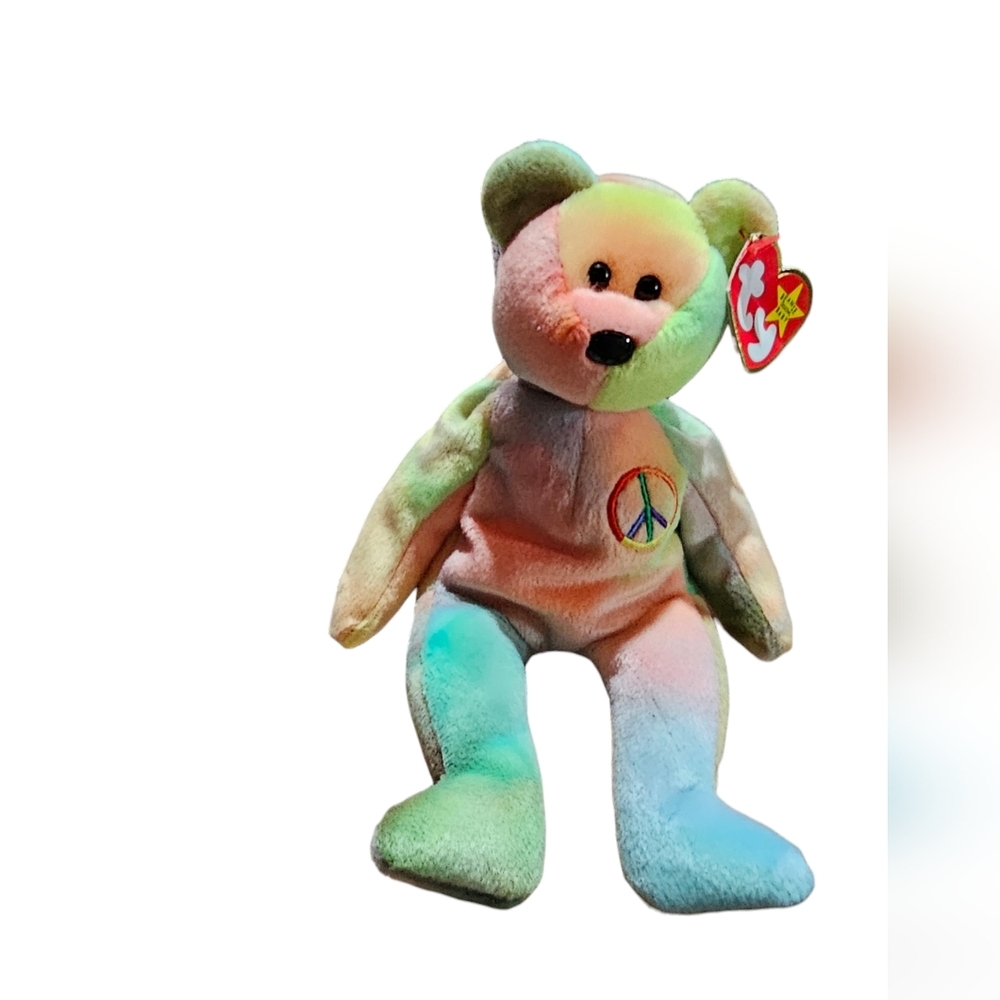 Vintage TY Beanie Baby "Peace Bear" 1996